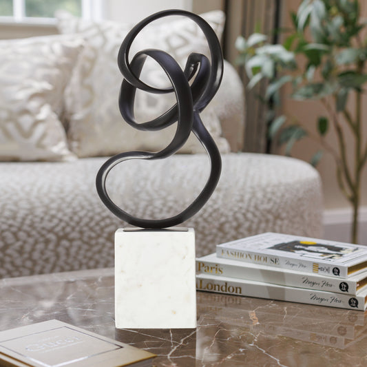 Mirano Black Nickel Finish Knot Sculpture