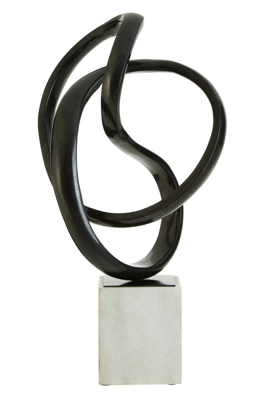 Mirano Black Finish Aluminium Knot Sculpture