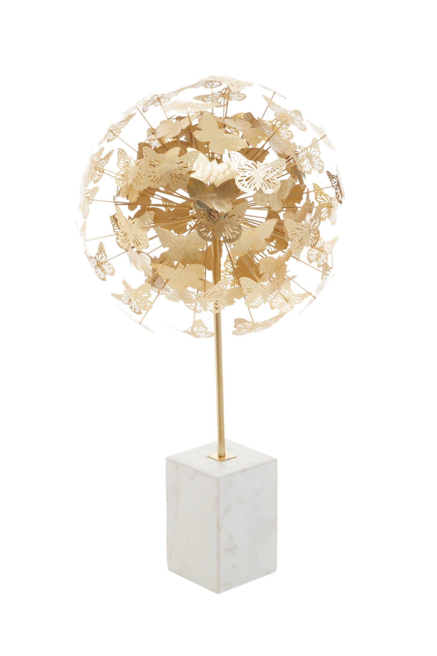 Mirano Gold Finish Butterfly Sculpture