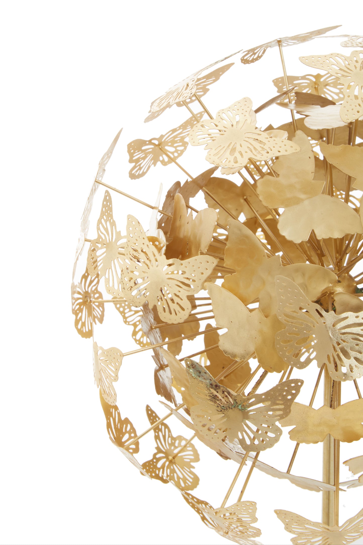 Mirano Gold Finish Butterfly Sculpture