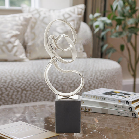 Mirano Silver Nickel Finish Knot Sculpture