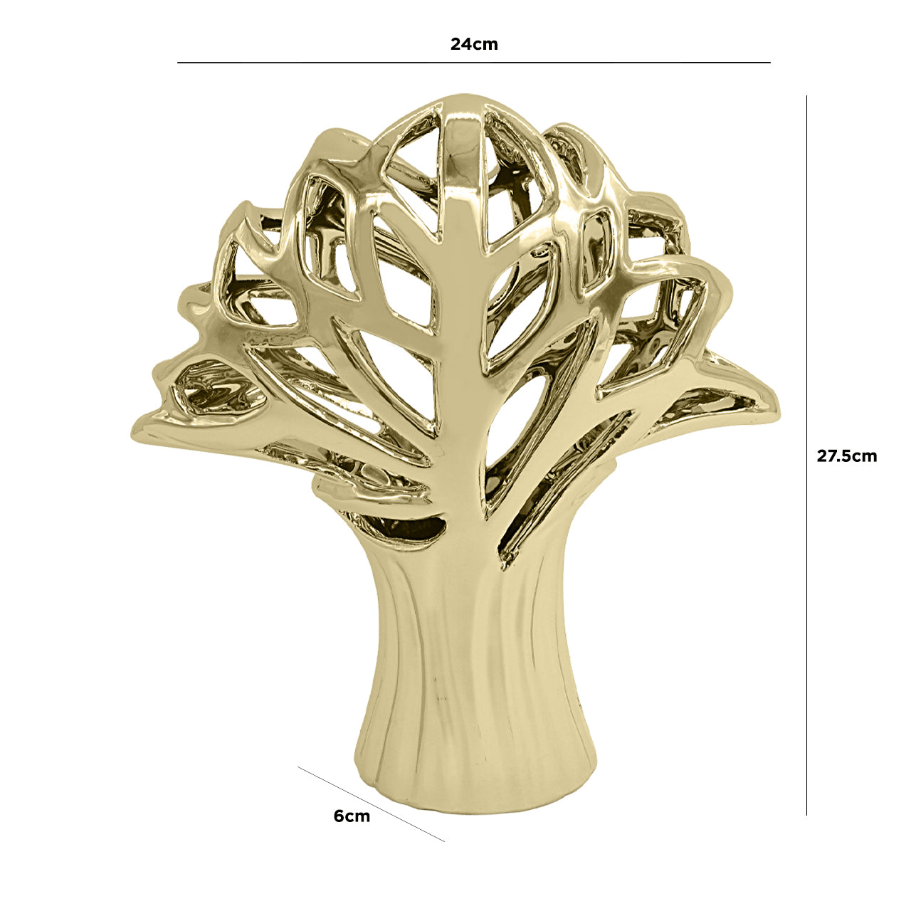 Large Tree Sculpture Gold