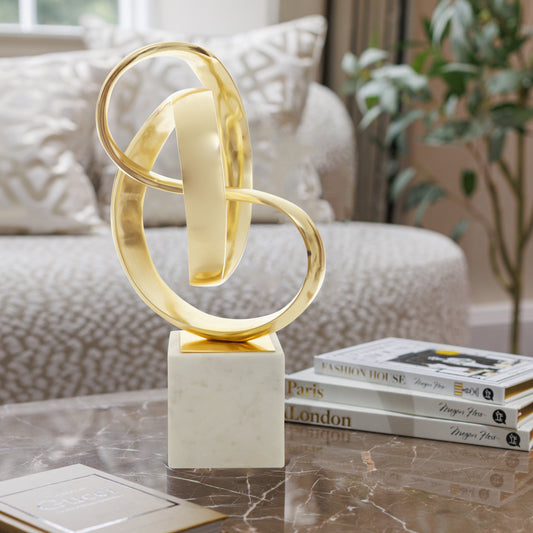 Mirano Gold Finish Knot Sculpture