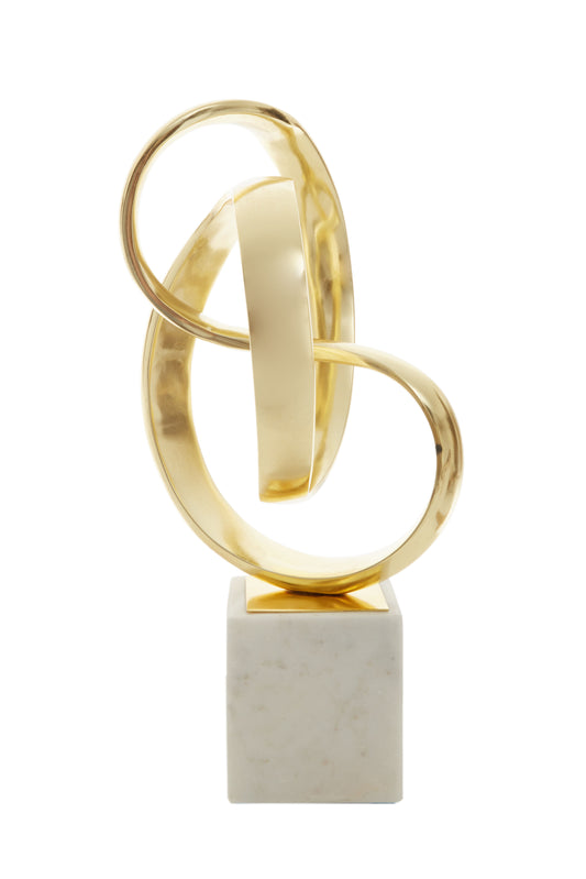 Mirano Gold Finish Knot Sculpture