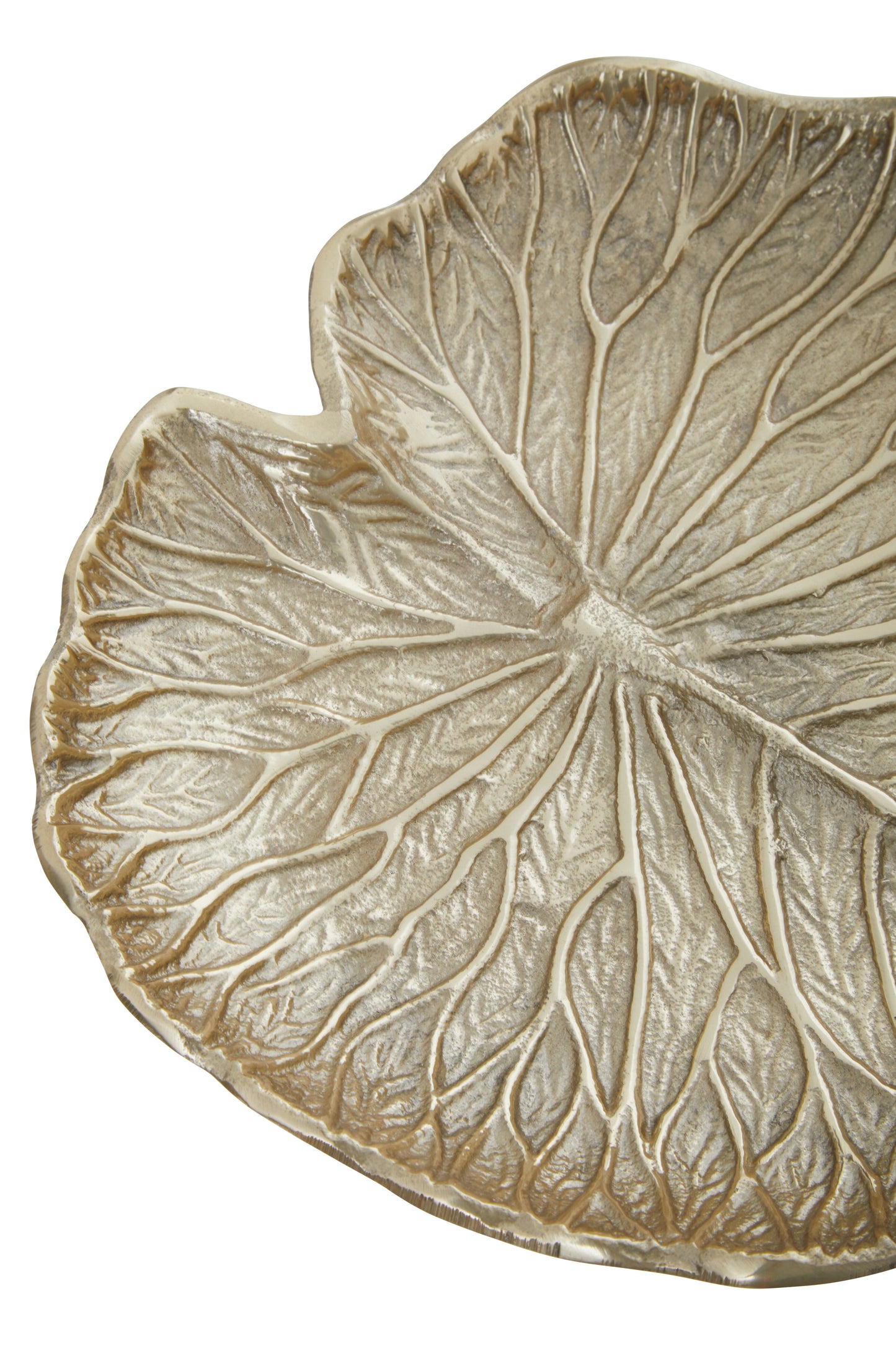 Salma Gold Finish Lotus Leaf Plate