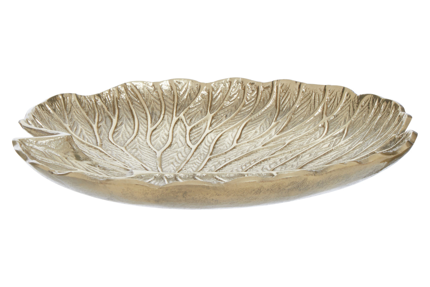 Salma Gold Finish Lotus Leaf Plate