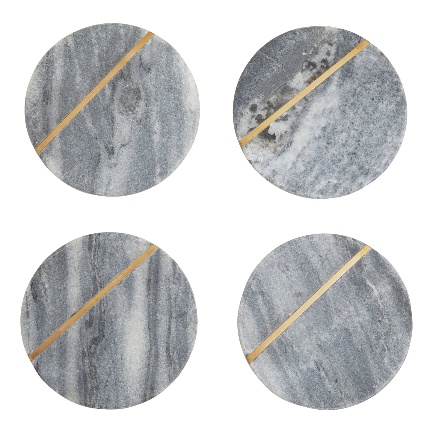 Kira Grey Marble Coasters