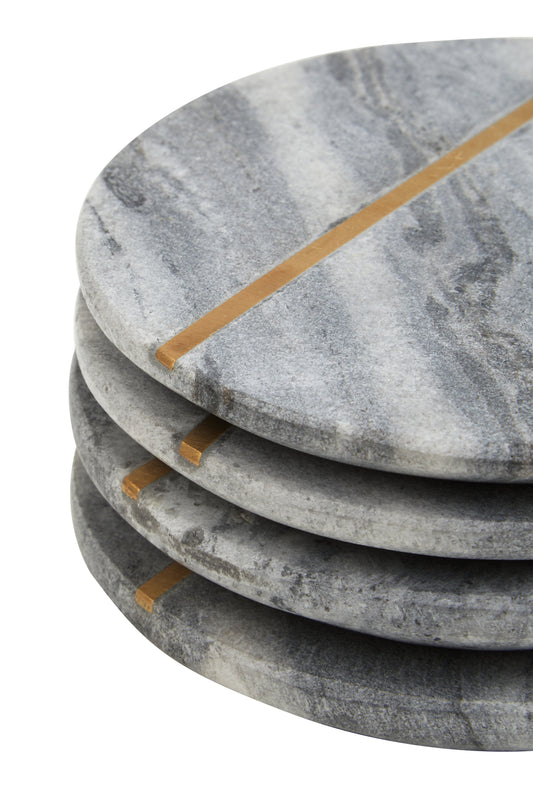 Kira Grey Marble Coasters