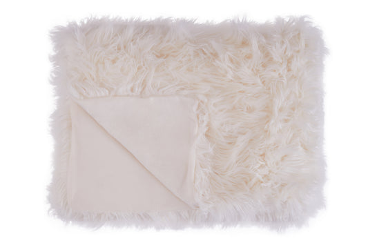 Bosie Lamina Cream Fur Throw