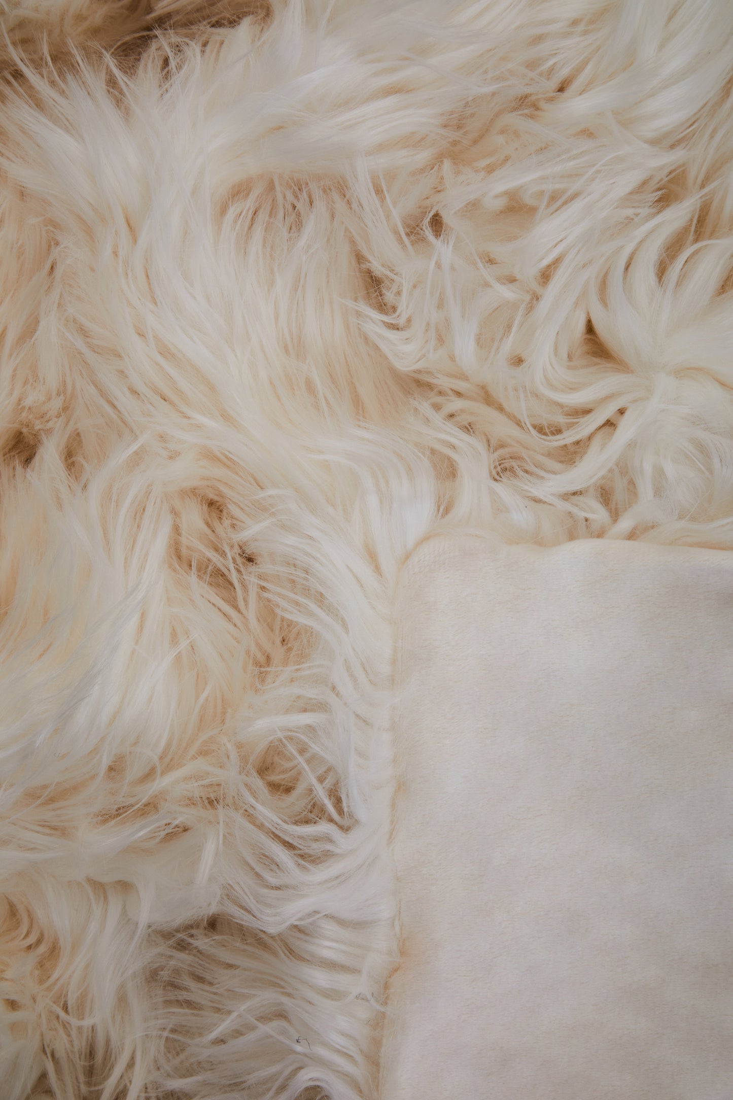 Bosie Lamina Cream Fur Throw