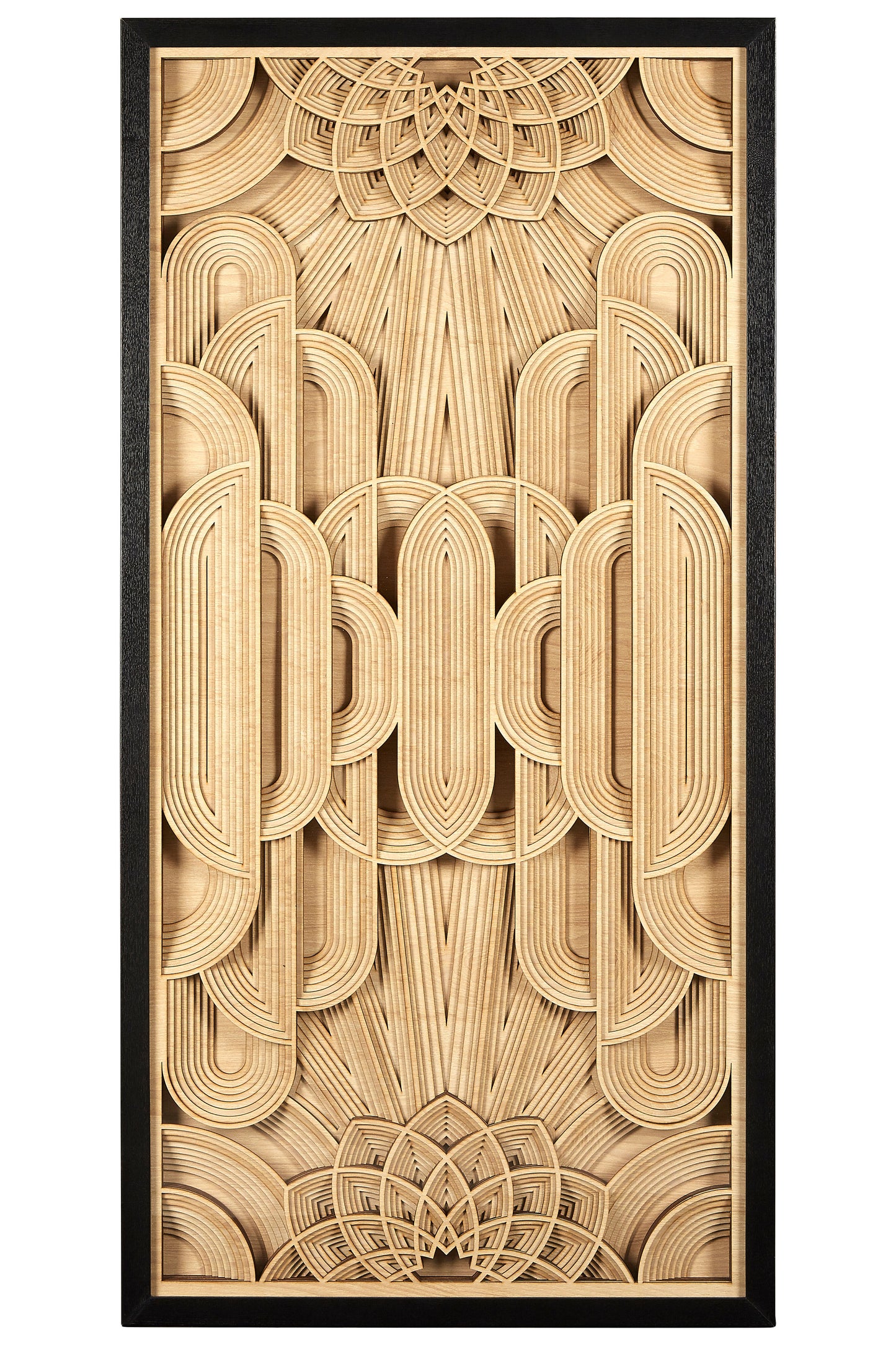 Modello Wood Carving Gold Finish Wall Art