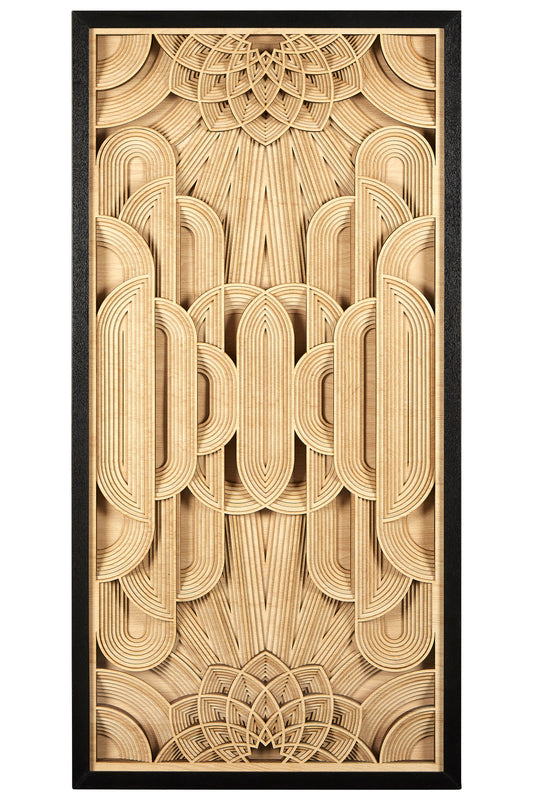 Modello Wood Carving Gold Finish Wall Art