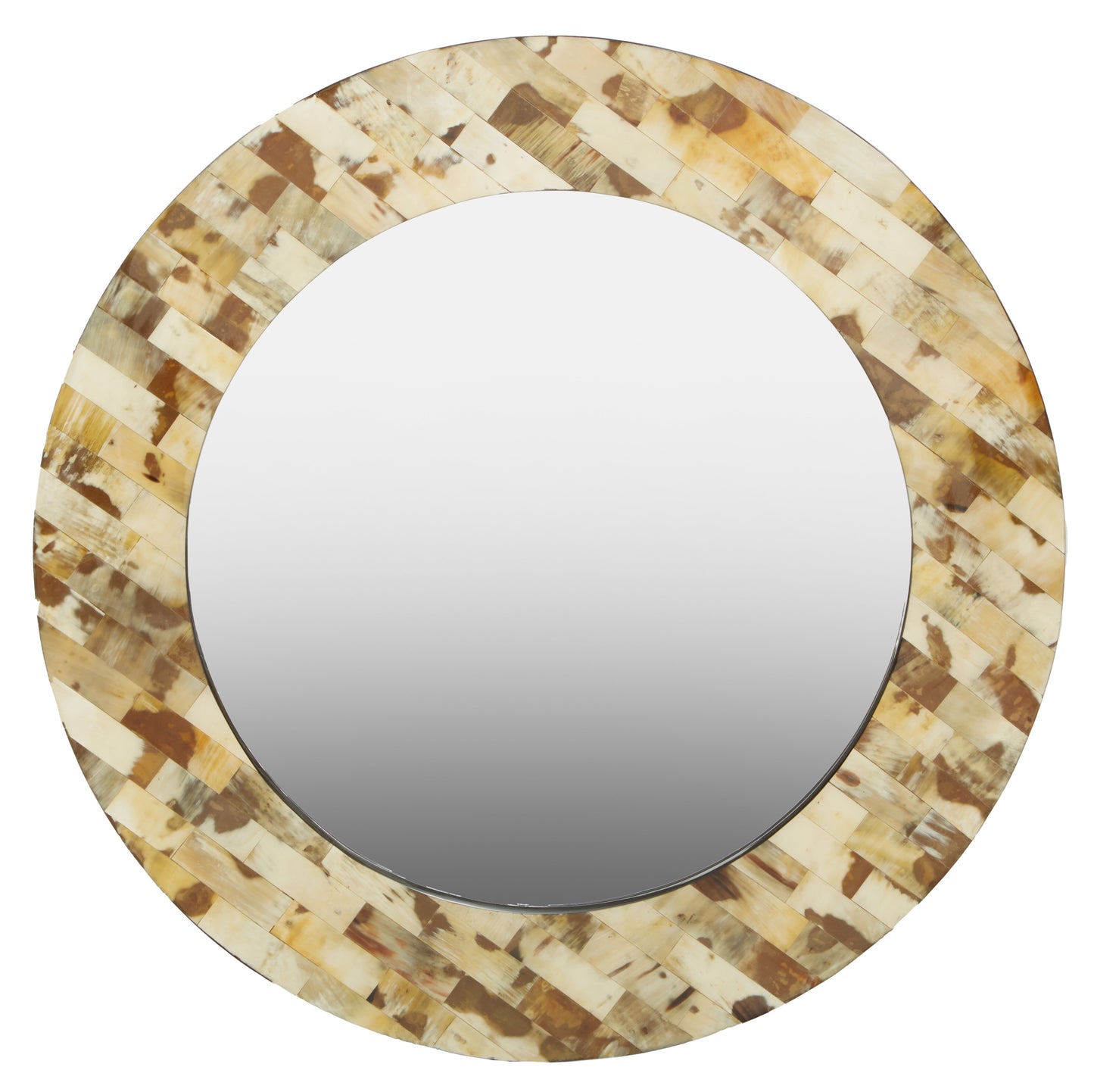 Obra Round Cream Mother of Pearl Wall Mirror