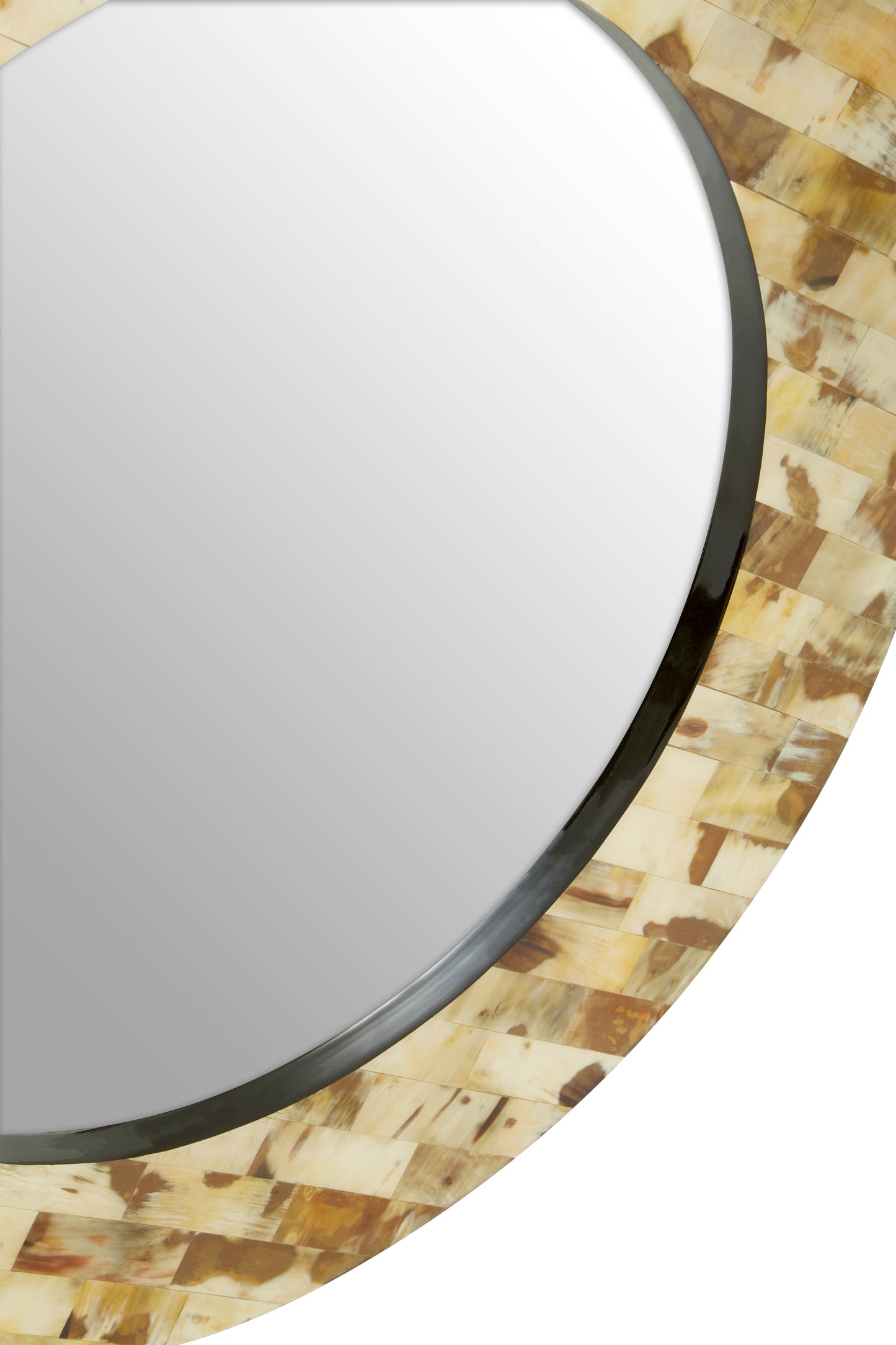 Obra Round Cream Mother of Pearl Wall Mirror