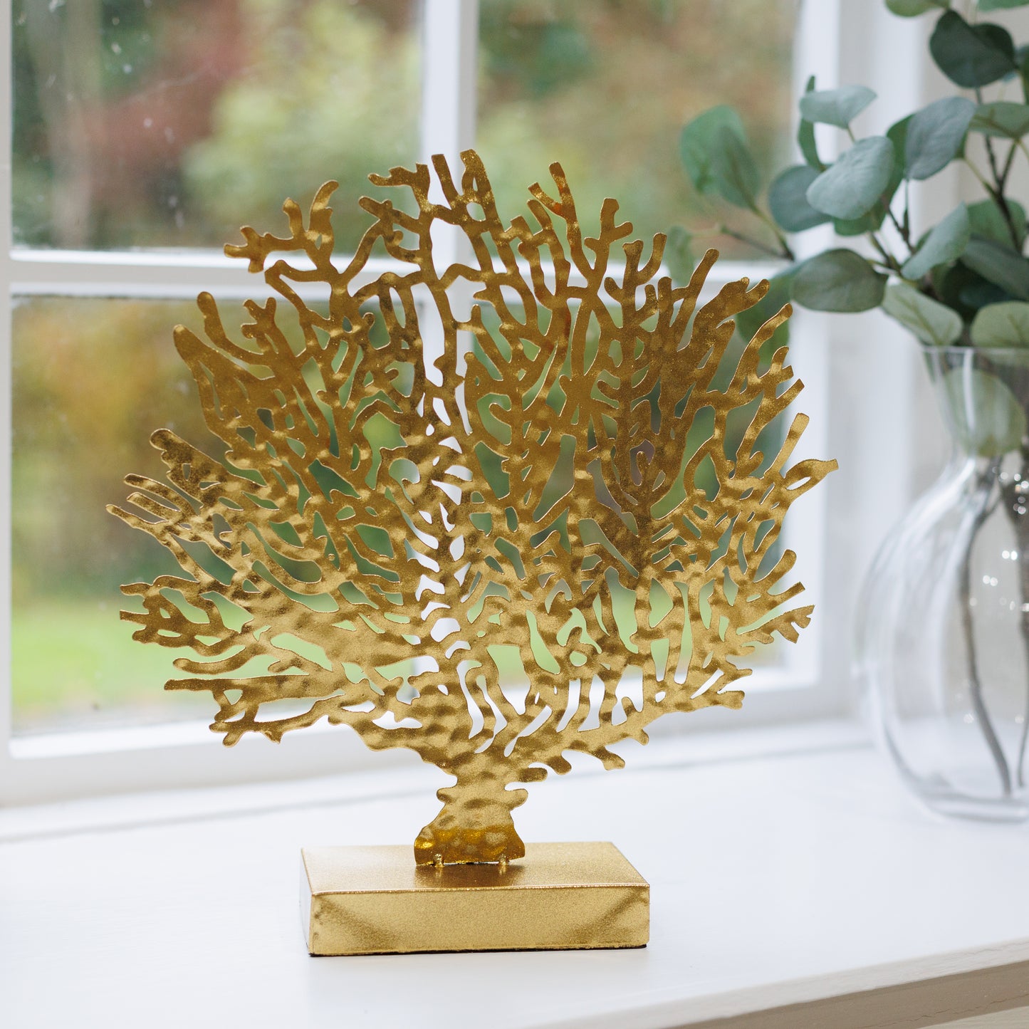 Gold Metal Coral Standing Decoration