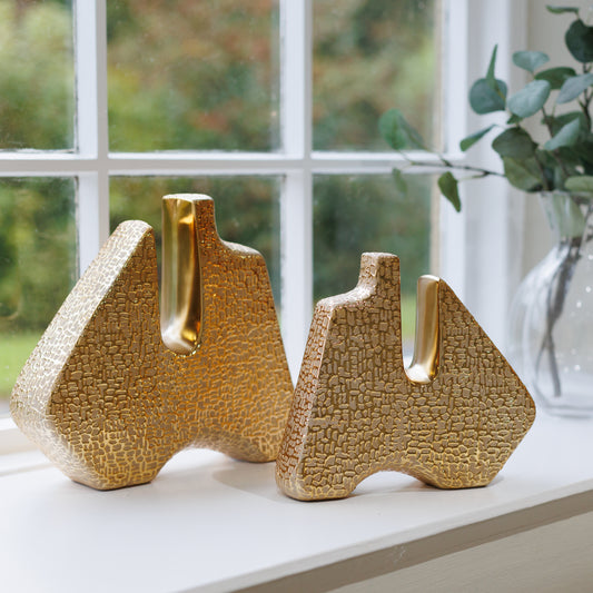 Gold Textured Sculpture Decoration