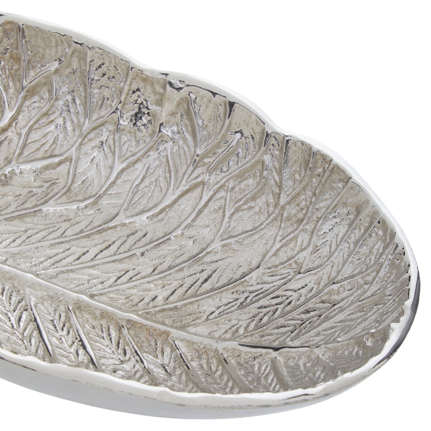 Salma Silver Finish Lotus Leaf Bowl