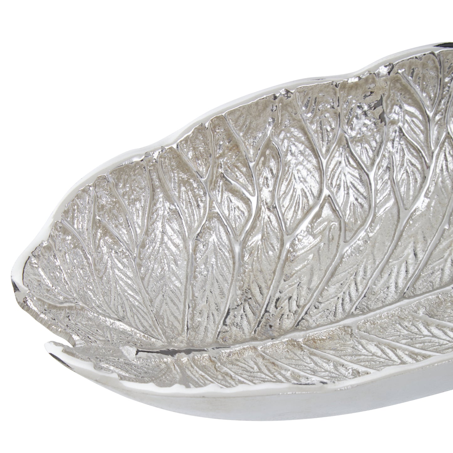 Salma Silver Finish Lotus Leaf Bowl