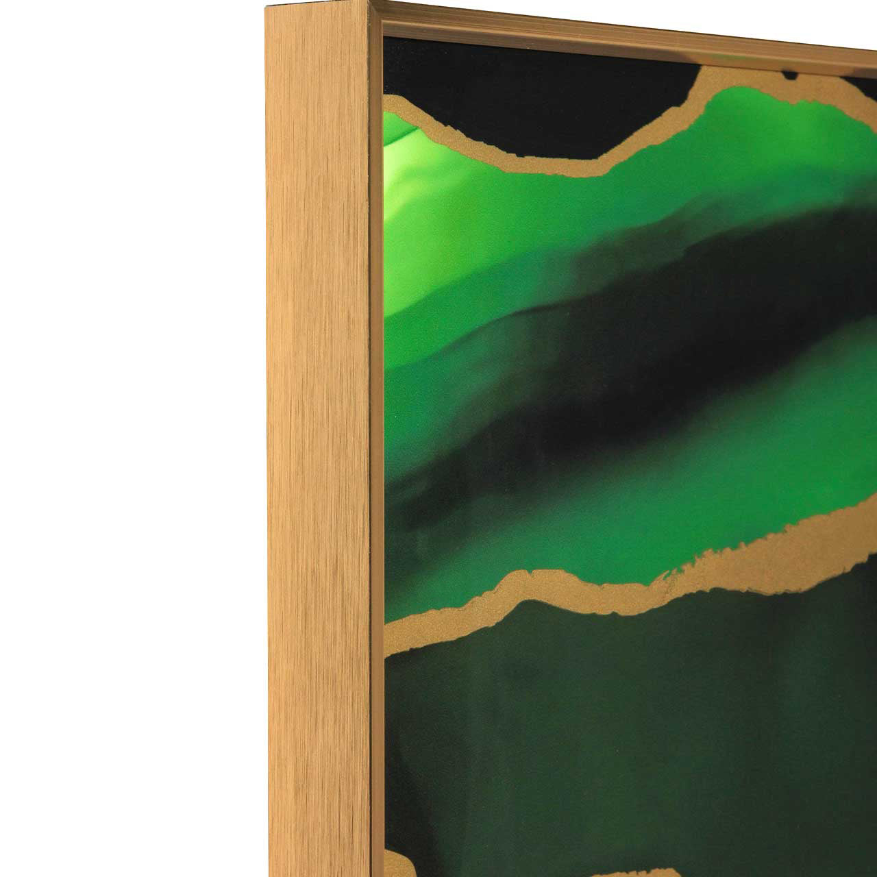 Abstract 80cm Green and Gold Wall Art